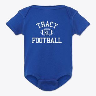 Tracy High School Classic Football Baby Onesie