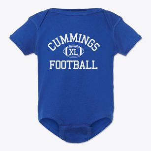 Hugh M Cummings High School Classic Football Baby Onesie