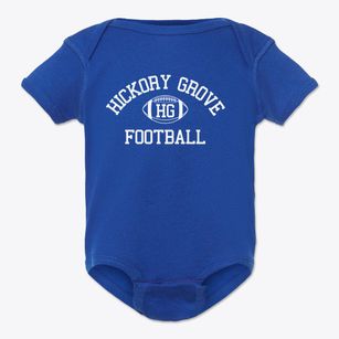 Hickory Grove Baptist Christian School Classic Football Baby Onesie