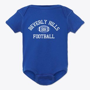 Beverly Hills Montessori School Classic Football Baby Onesie
