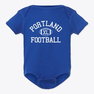 Portland Christian School Classic Football Baby Onesie
