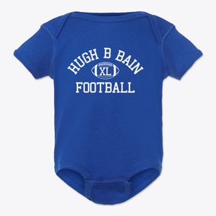 Hugh B Bain Junior High School Classic Football Baby Onesie