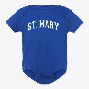 St Mary Parish Varsity Arch Baby Onesie