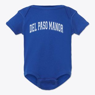 Del Paso Manor Elementary School Varsity Arch Baby Onesie