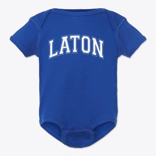 Laton Elementary School Varsity Arch Baby Onesie