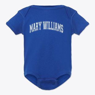 Mary Williams Elementary School Varsity Arch Baby Onesie