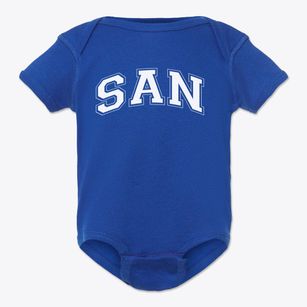 San Lorenzo Adult School Varsity Arch Baby Onesie