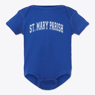 St Mary Parish Varsity Arch Baby Onesie