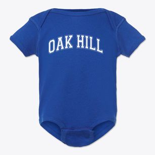 Oak Hill Community School Varsity Arch Baby Onesie