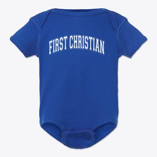 First Christian Varsity Arch Baby Onesie