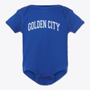 Golden City Academy Varsity Arch Baby Onesie