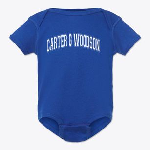 Carter G Woodson South Elementary School Varsity Arch Baby Onesie