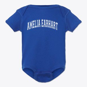 Amelia Earhart School Varsity Arch Baby Onesie