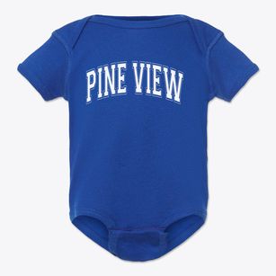 Pine View Elementary School Varsity Arch Baby Onesie