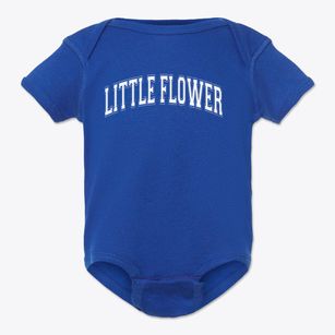 Little Flower Catholic School Varsity Arch Baby Onesie