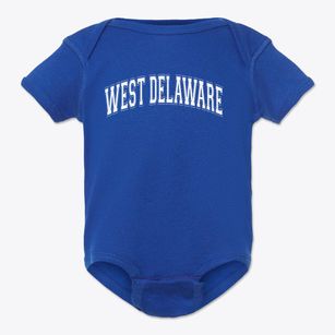 West Delaware High School Varsity Arch Baby Onesie