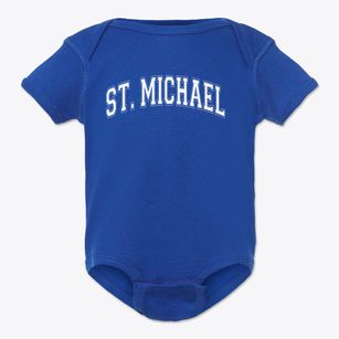 St Michael Parish Varsity Arch Baby Onesie