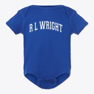 R L Wright Elementary School Varsity Arch Baby Onesie