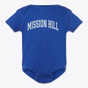 Mission Hill School Varsity Arch Baby Onesie