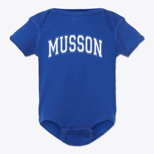 Musson Elementary School Varsity Arch Baby Onesie
