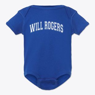 Will Rogers Elementary School Varsity Arch Baby Onesie