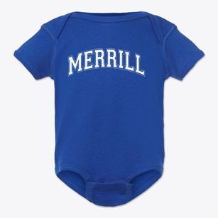 Merrill Community School Varsity Arch Baby Onesie