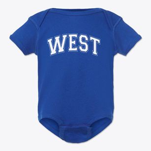 West Lutheran High School Varsity Arch Baby Onesie