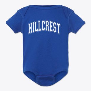 Hillcrest Lutheran Academy Varsity Arch Baby Onesie
