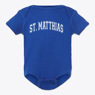 Saint Matthias Elementary School Varsity Arch Baby Onesie