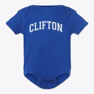 Clifton Elementary School 12 Varsity Arch Baby Onesie