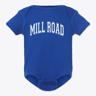 Mill Road Elementary School Varsity Arch Baby Onesie