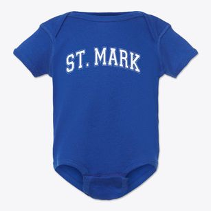Saint Mark The Evangelist School Varsity Arch Baby Onesie