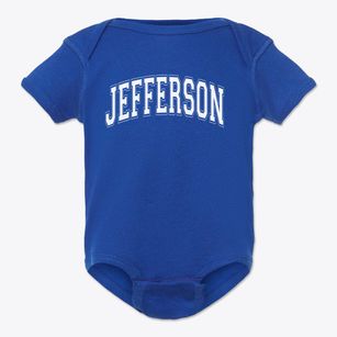 Jefferson Elementary School Varsity Arch Baby Onesie