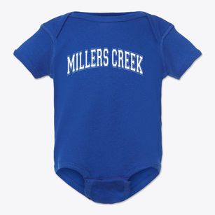 Millers Creek Primary School Varsity Arch Baby Onesie