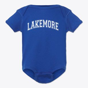 Lakemore Elementary School Varsity Arch Baby Onesie
