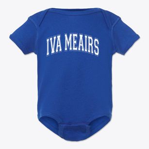 Iva Meairs Elementary School Varsity Arch Baby Onesie