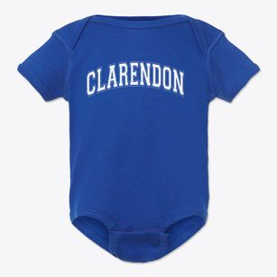 Clarendon Elementary School Varsity Arch Baby Onesie