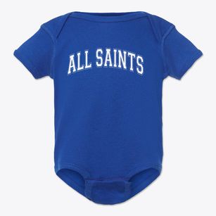 All Saints Catholic School Varsity Arch Baby Onesie