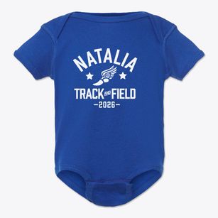 Natalia Early Childhood Center Track and Field Baby Onesie