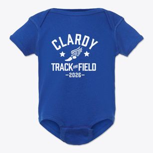 Clardy Elementary School Track and Field Baby Onesie
