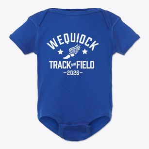 Wequiock Elementary School Track and Field Baby Onesie