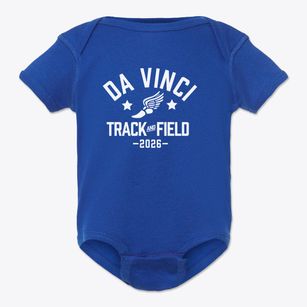 Da Vinci Schools Track and Field Baby Onesie