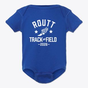 Routt Catholic High School Track and Field Baby Onesie