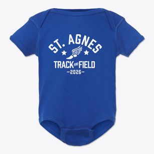 St. Agnes Track and Field Baby Onesie
