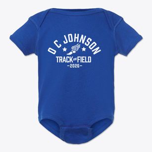 O C Johnson Elementary School Track and Field Baby Onesie