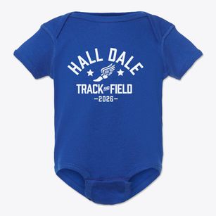 Hall Dale Primary & Elementary School Track and Field Baby Onesie