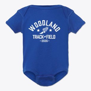 Woodland Elementary School Track and Field Baby Onesie