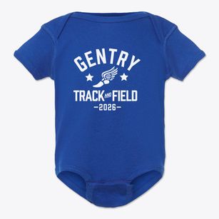 Gentry Primary And Intermediate School Track and Field Baby Onesie