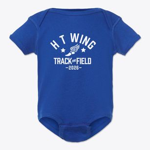 H T Wing Elementary School Track and Field Baby Onesie