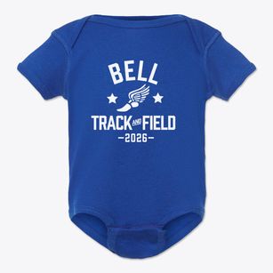 Bell Center Track and Field Baby Onesie